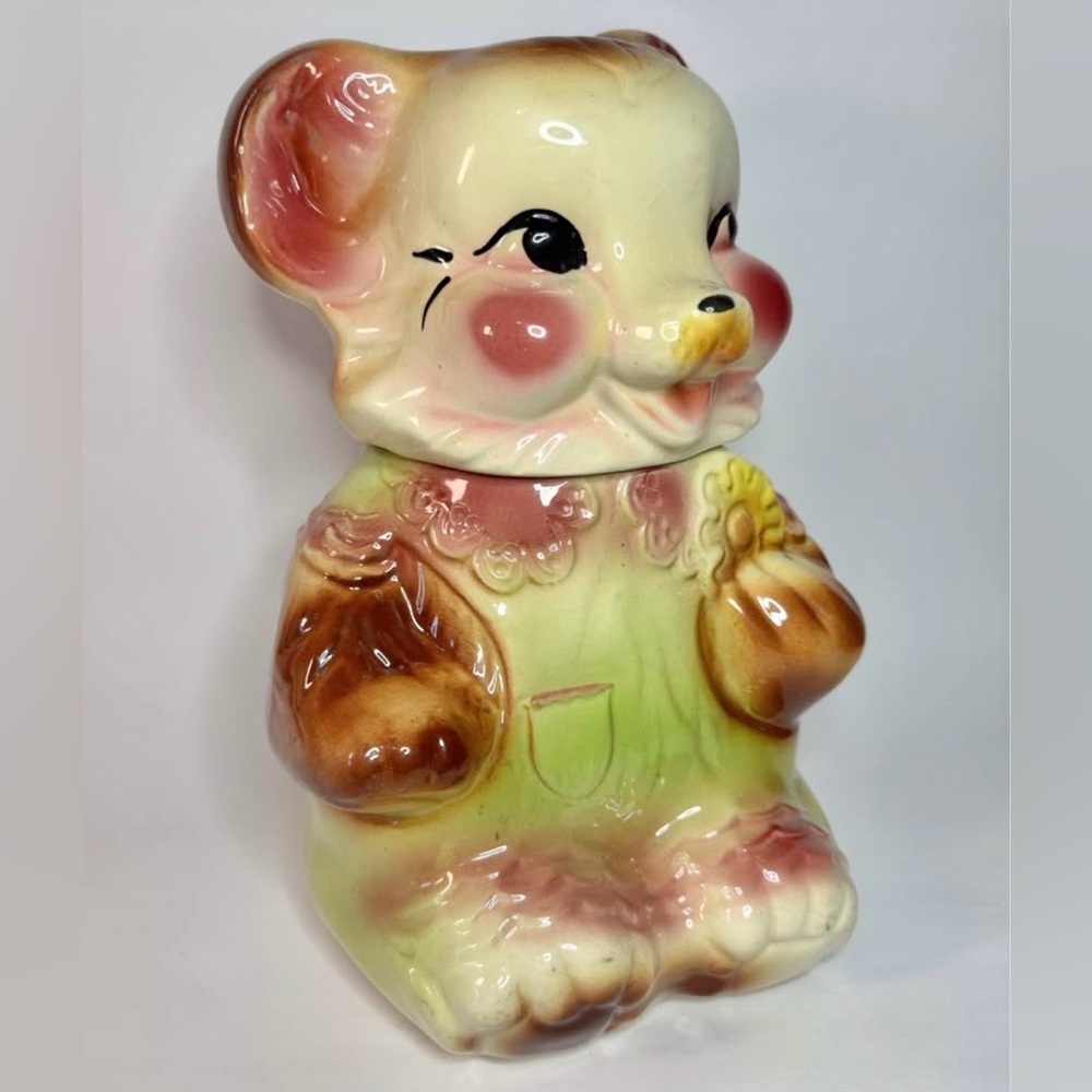 1950s 11.5" American Bisque Teddy Bear Cookie Jar –  Kitsch Mid Century